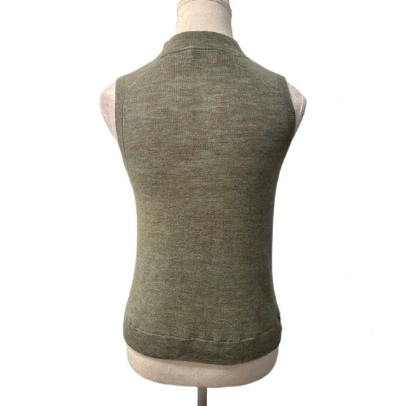 Wilfred Free Mock Neck Knit Top in Olive Green Size XXS - Picture 4 of 7